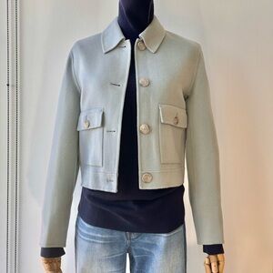Theory Flap Pocket Jacket in Double - Face Wool-Cashmere
